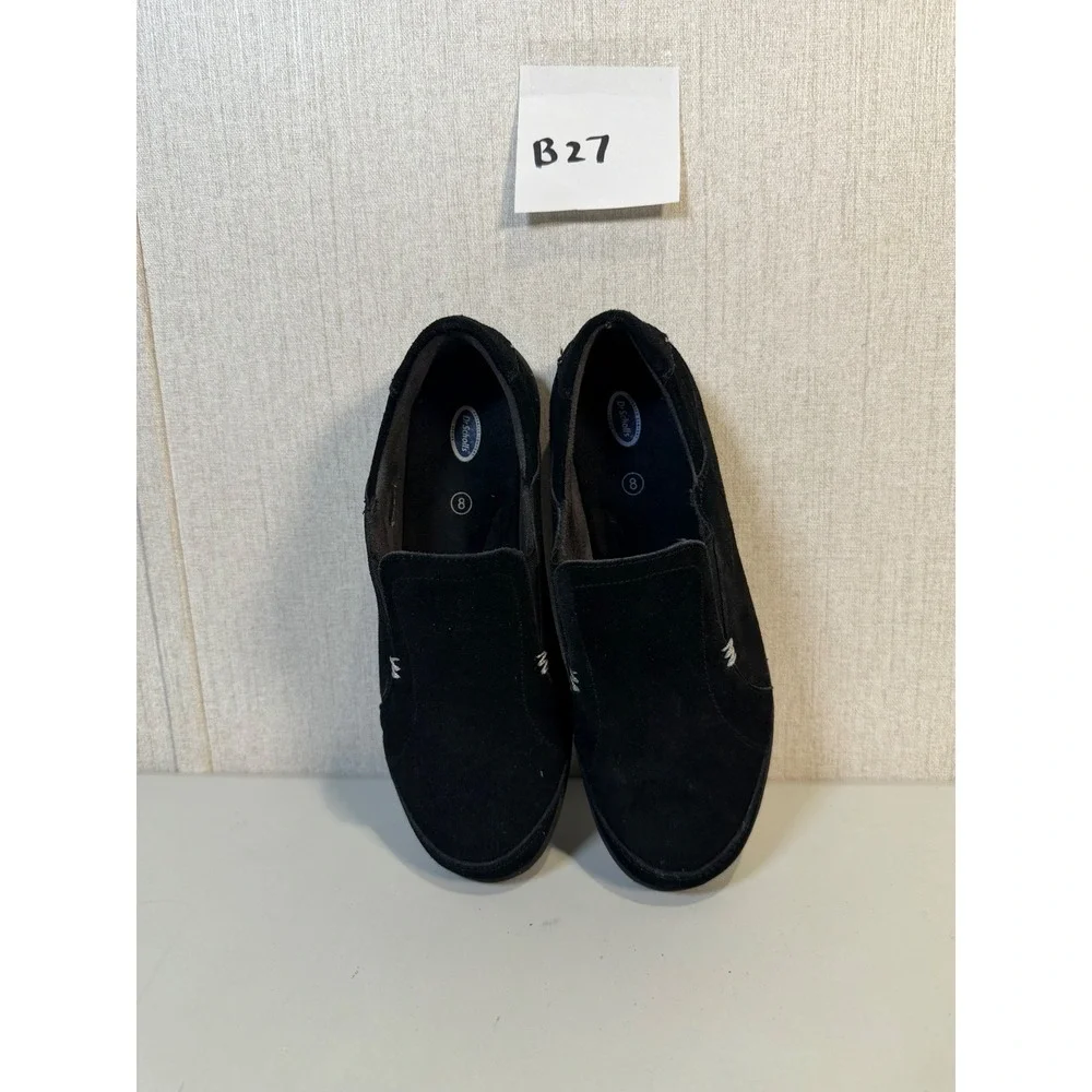 Dr. Scholls Women's Black Suede Leather Slip On Comfort‎ Loafers Size  8 Shoes